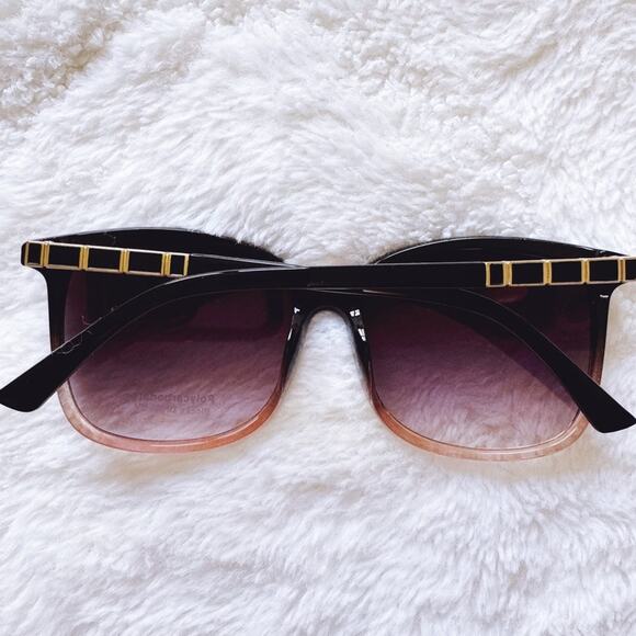 Joanne Clear w/ Purple Tint Square Sunglasses - Picture 15 of 15